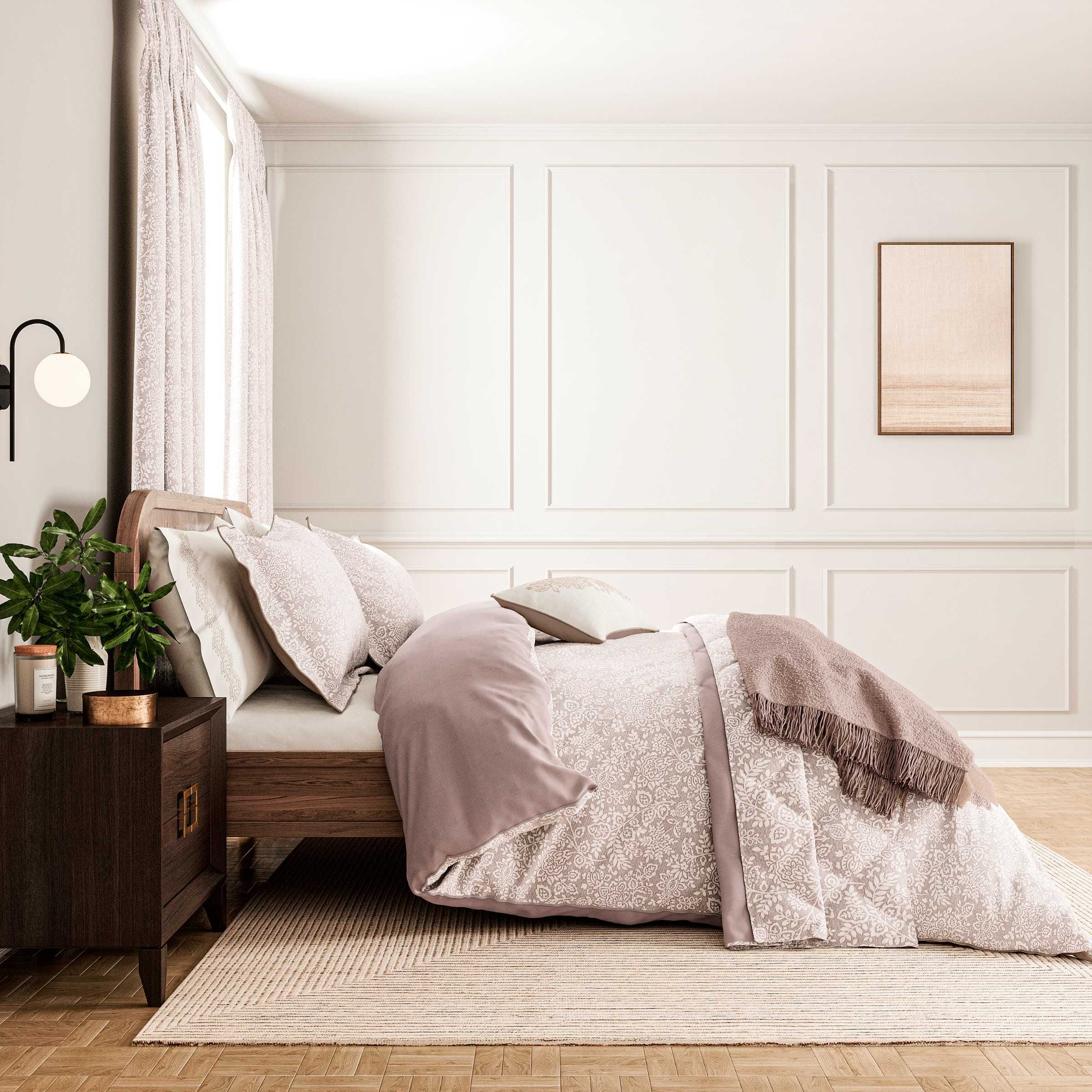 Dusky pink best sale bed