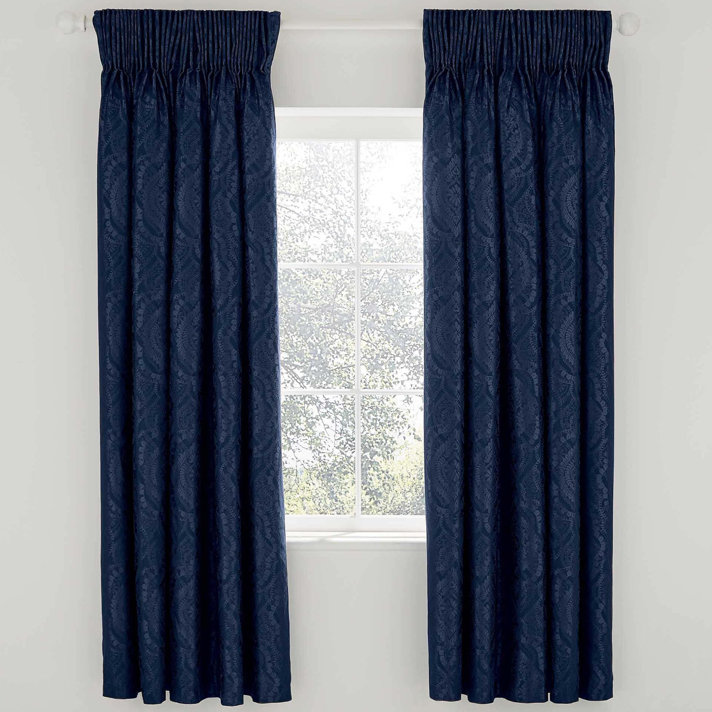 Product photograph of Bedeck 1951 Hamari Lined Curtains 66 X 72 Midnight from Bedeck Home