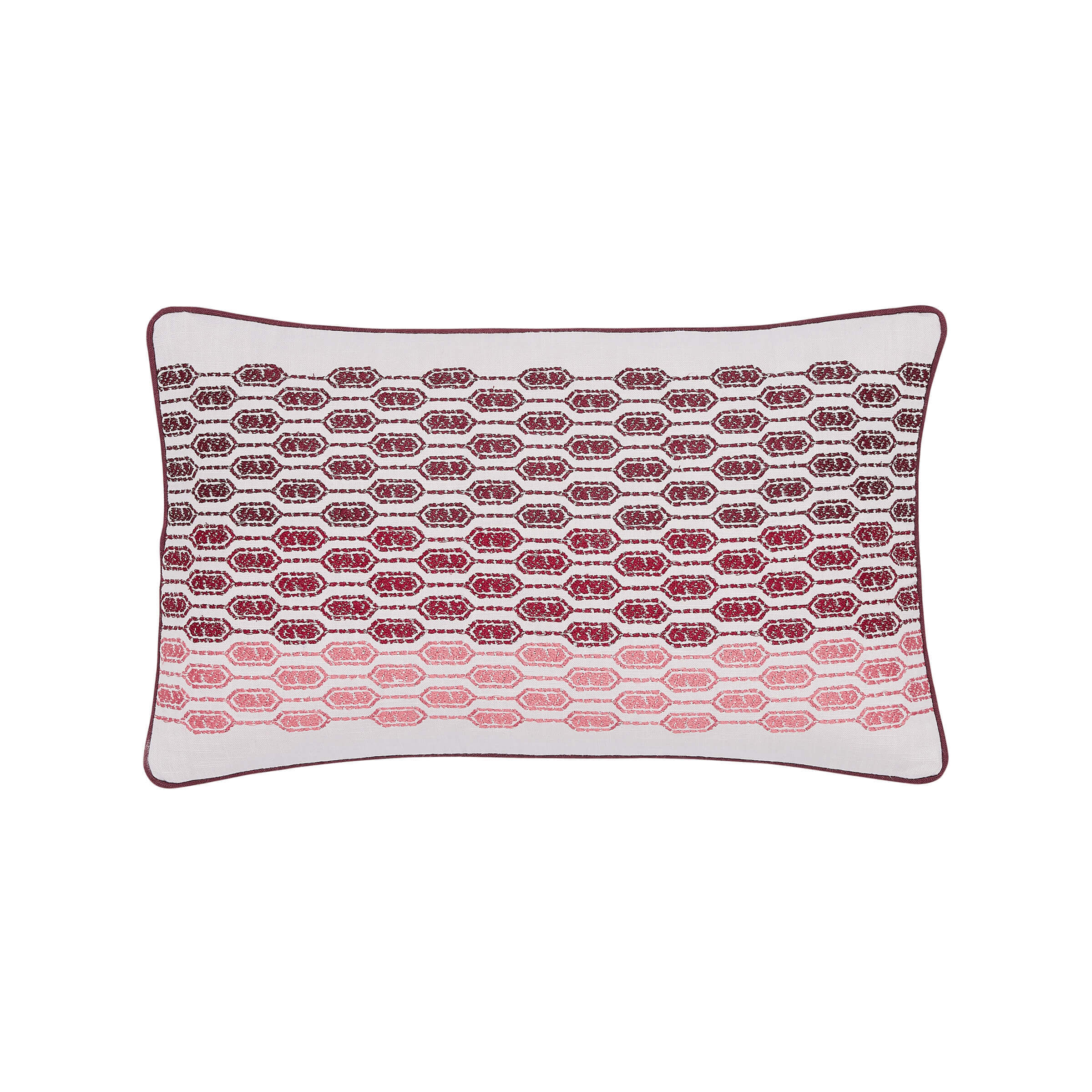 Product photograph of Bedeck 1951 Nura Cushion 50cm X 30cm Mulberry from Bedeck Home