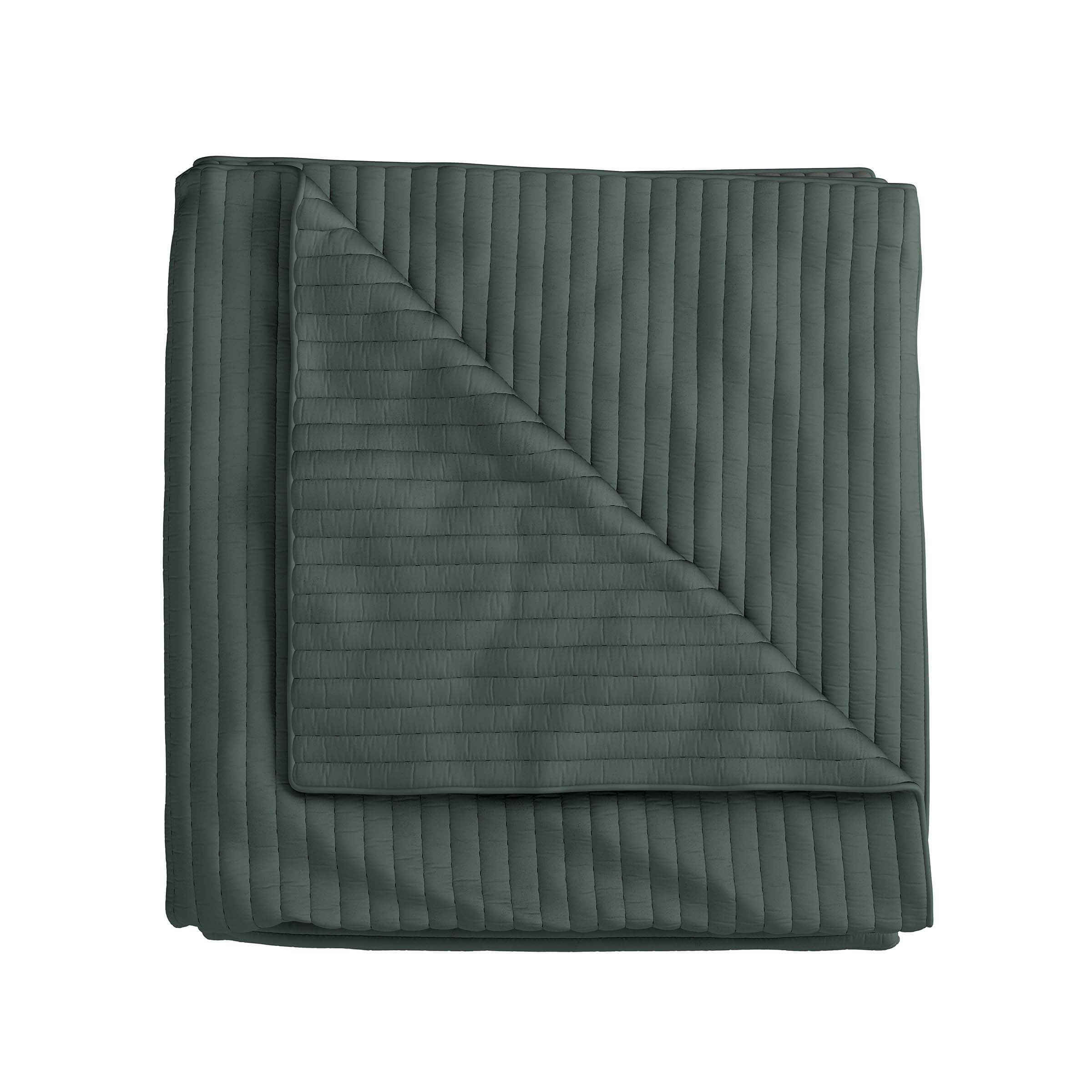 Product photograph of Bedeck Of Belfast Nadir Velvet Throw Green from Bedeck Home