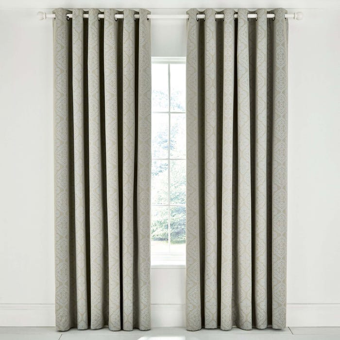 Ravi Sage Lined Curtains.