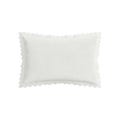 Avita White Textured Scalloped Oxford Pillowcase