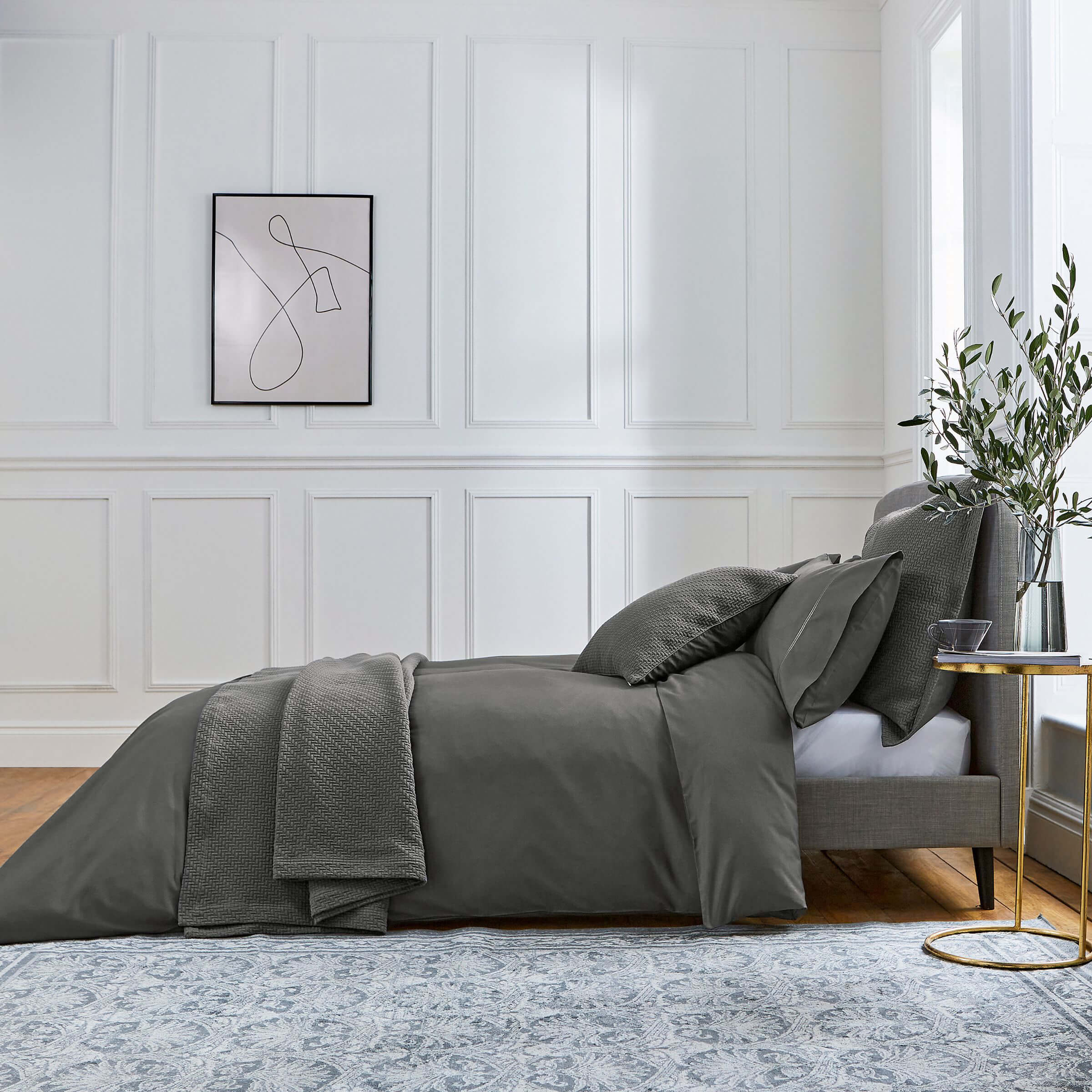 Grey online bed sheet