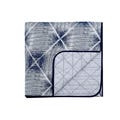 Dry Brush Quilted Throw Navy & White
