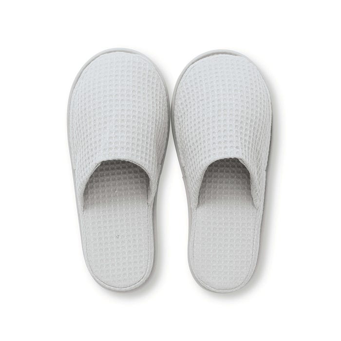 Spa Collection Waffle Slippers Cloud Grey