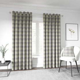 Harriet Curtains & Cushion Grape/Linen
