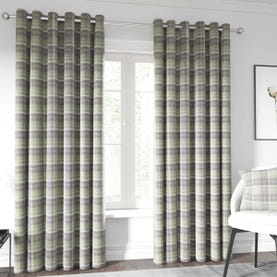 Harriet Curtains & Cushion Grape/Linen
