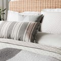 Dashed Weave Light Grey Textured Pillows