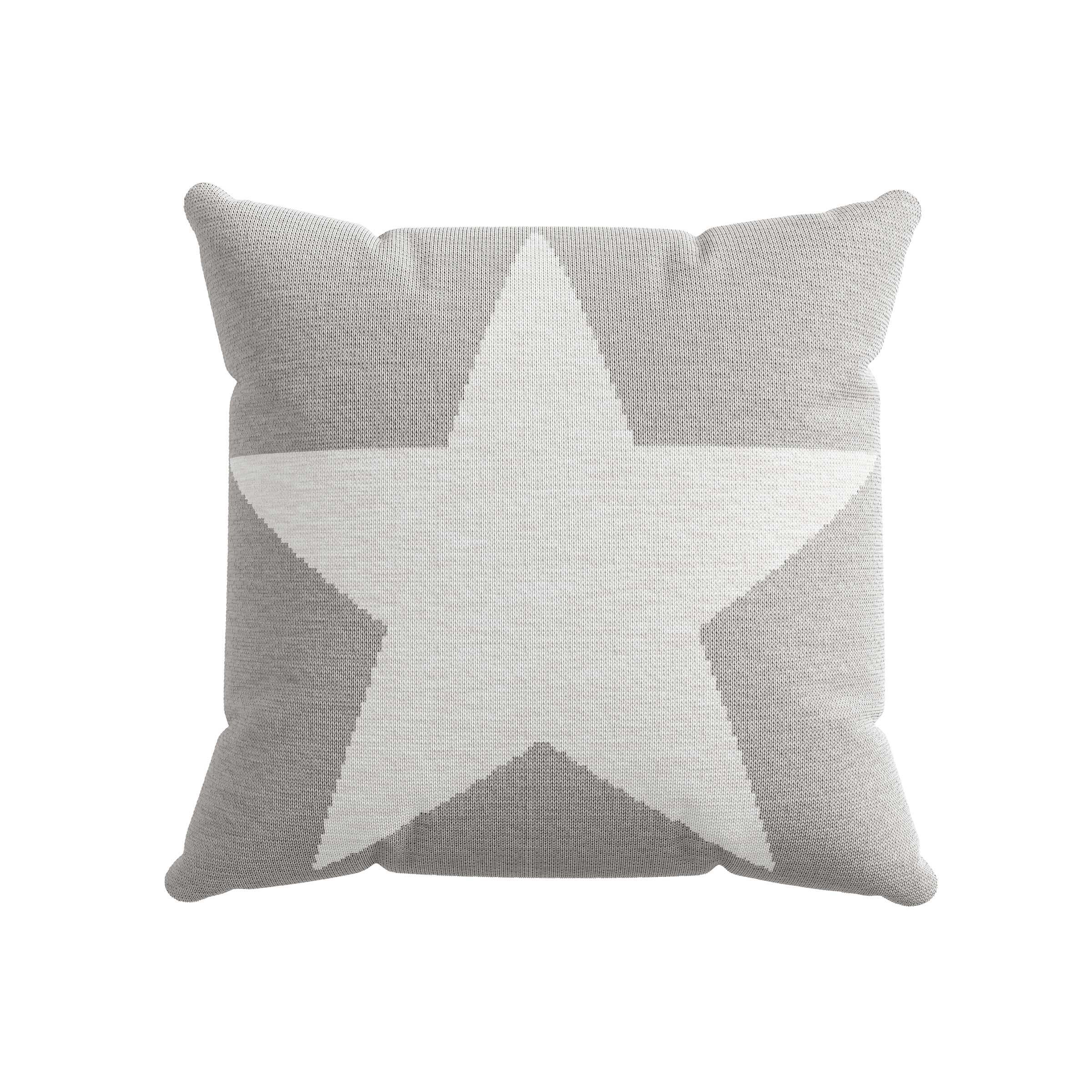 Star Cushion 45cm x 45cm Grey