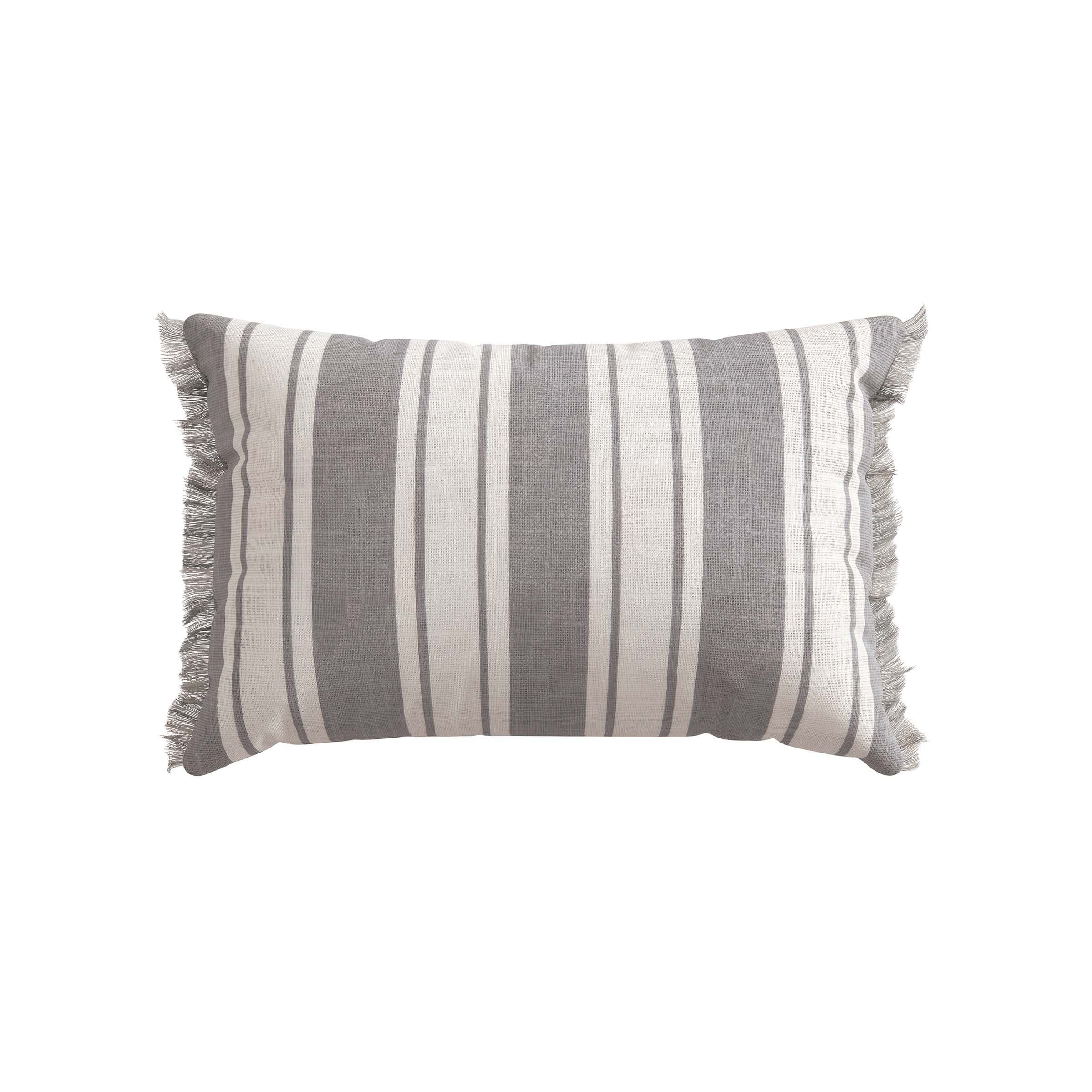 Product photograph of Helena Springfield Classic Stripe Cushion 50cm X 30cm Grey from Bedeck Home