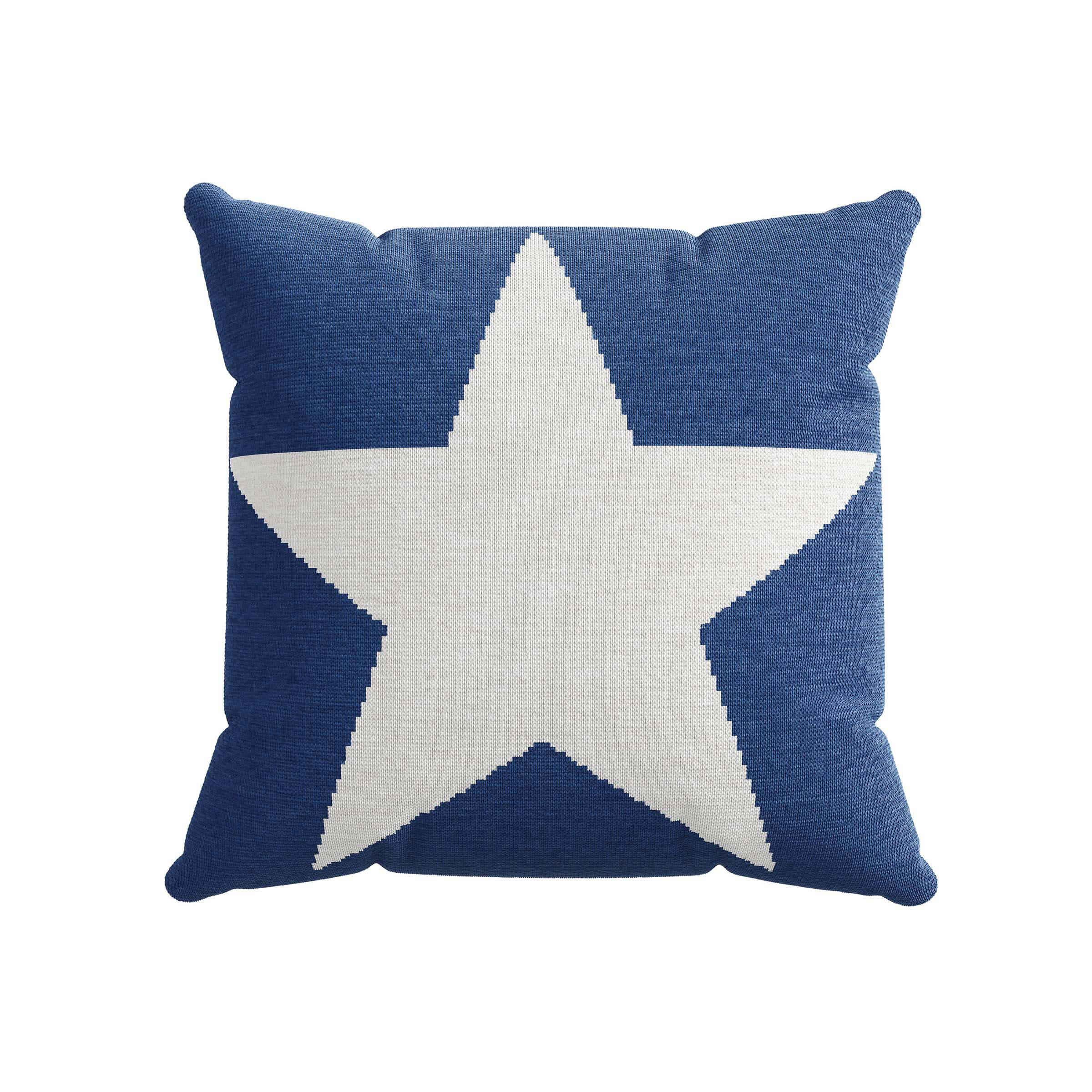 Product photograph of Helena Springfield Star Cushion 45cm X 45cm Blue from Bedeck Home