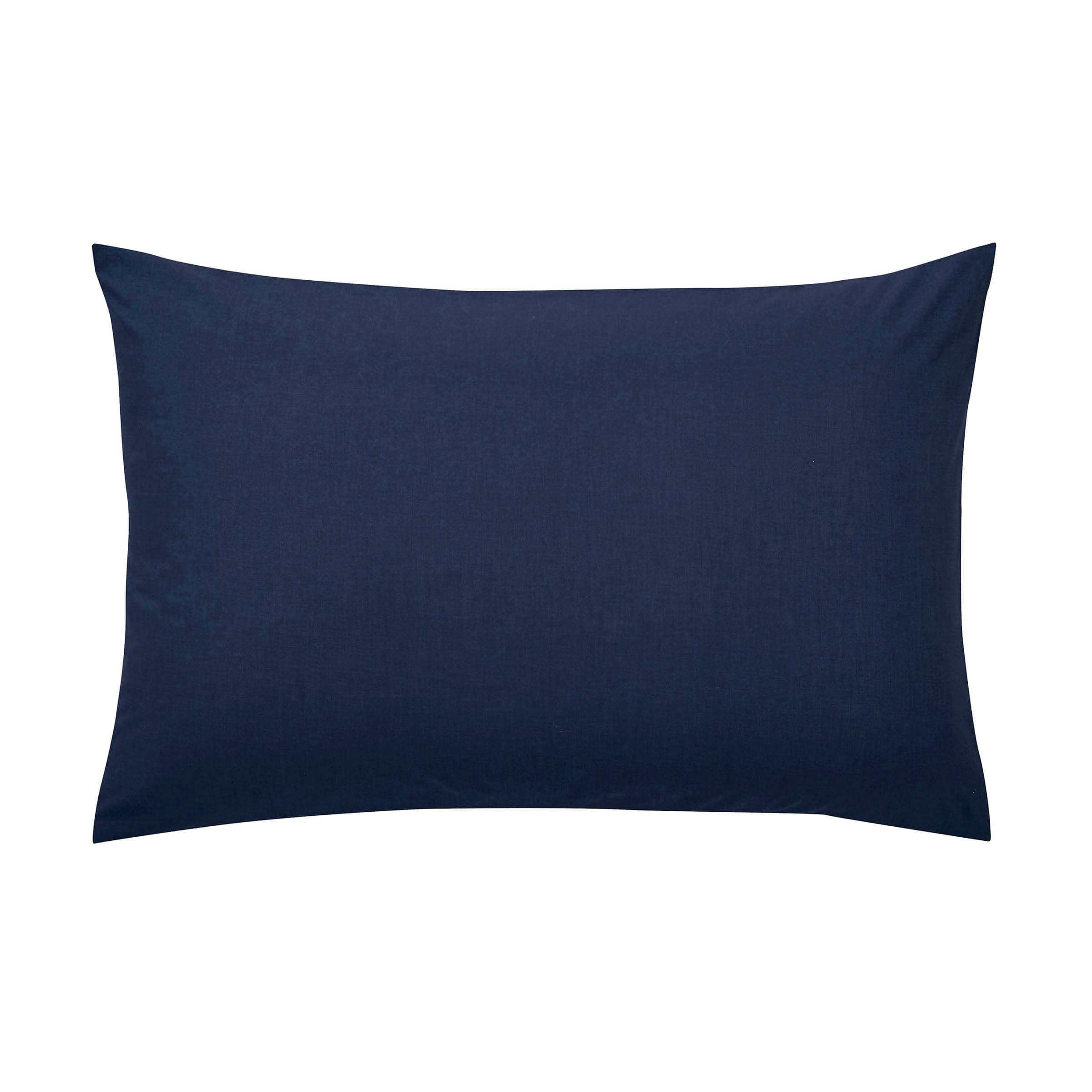 Product photograph of Helena Springfield 50 50 Percale Standard Pillowcase Navy from Bedeck Home