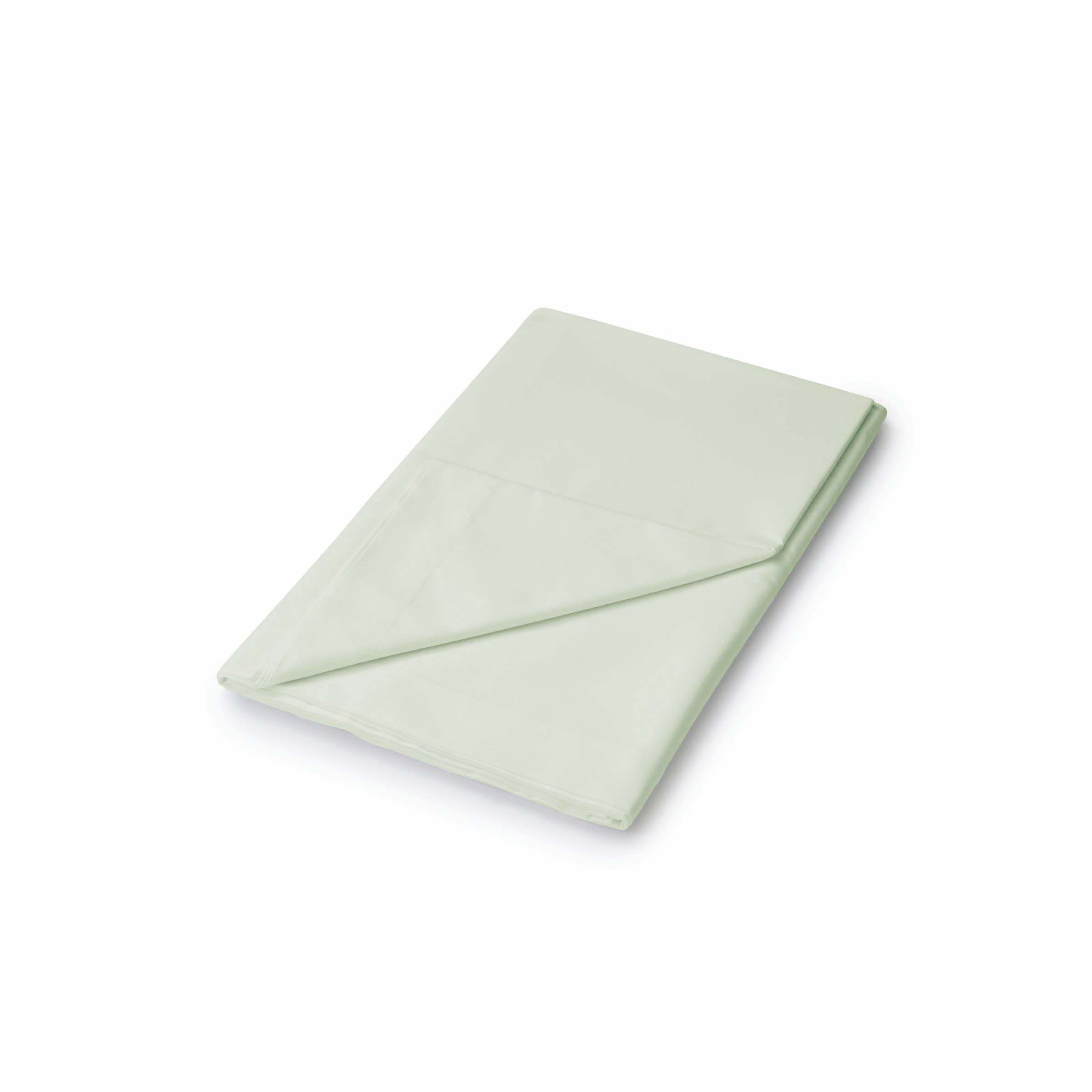 Image of 50/50 Plain Dye Percale Super Kingsize Flat Sheet, Soft Green