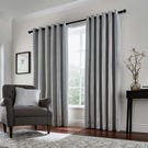 Roma Lined Curtains, Silver