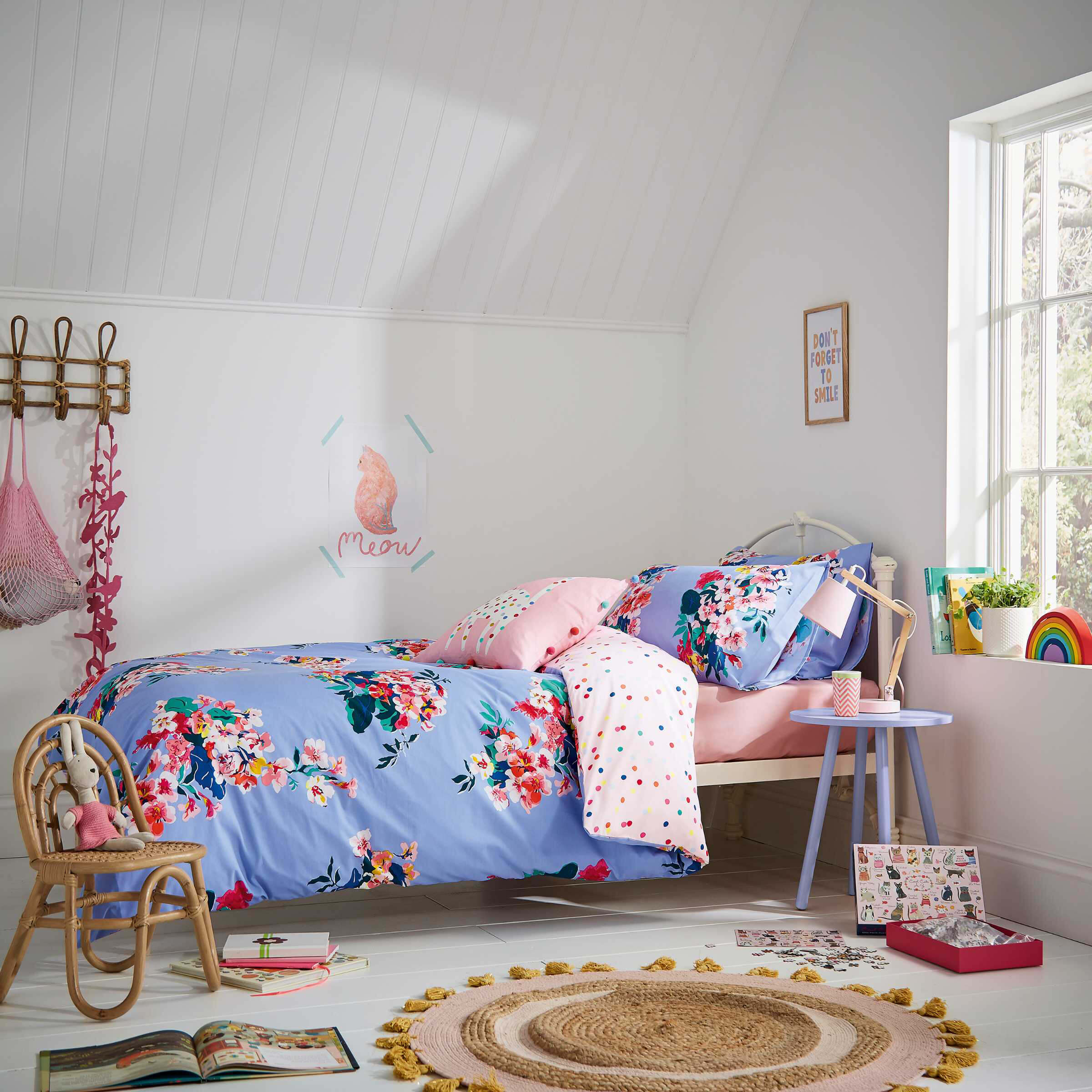 Product photograph of Joules Bakewell Floral Double Duvet Cover Set Multi from Bedeck Home.