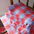 Joules Red and Blue Woven Throw