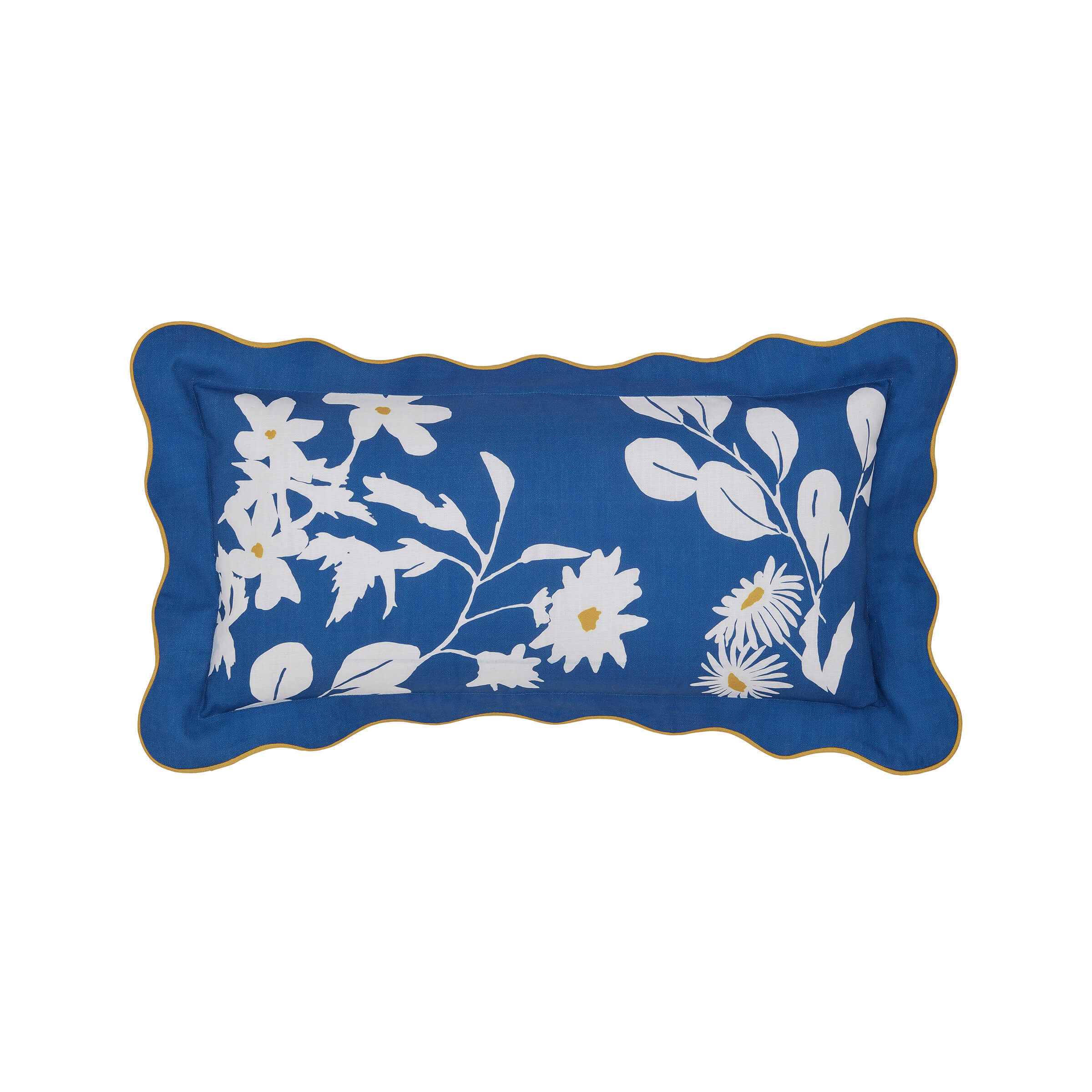 Product photograph of Joules Dawn Chorus Birds Cushion 30cm X 60cm Blue from Bedeck Home