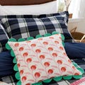 Joules Daylesford Check Embroidered Cushion