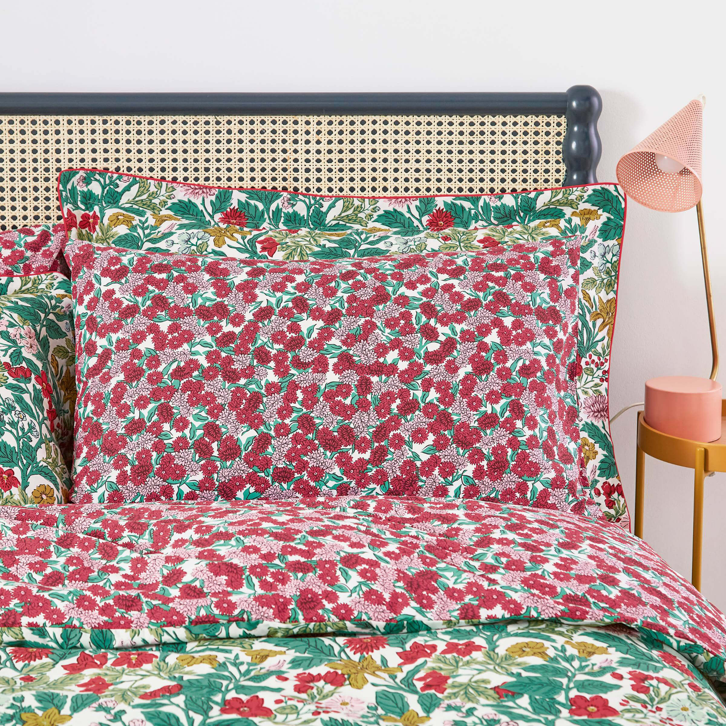 Joules Rainbow Floral Pair of Standard Pillowcases Multi Bedeck Home