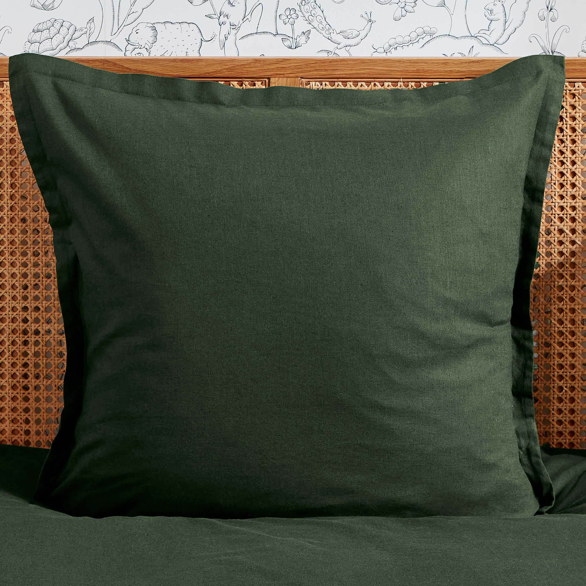 Linen square pillow cases hot sale