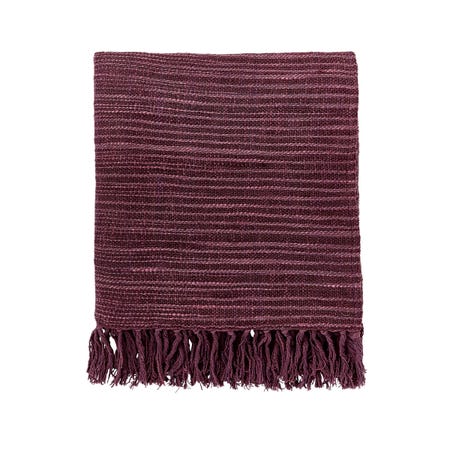 Seasons By May Woven Throw Aubergine