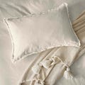 Morris & Co White Pure Linen Cotton Cushion