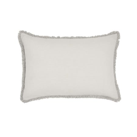 Pure Linen Cotton Cushion 60cm x 40cm, Silver