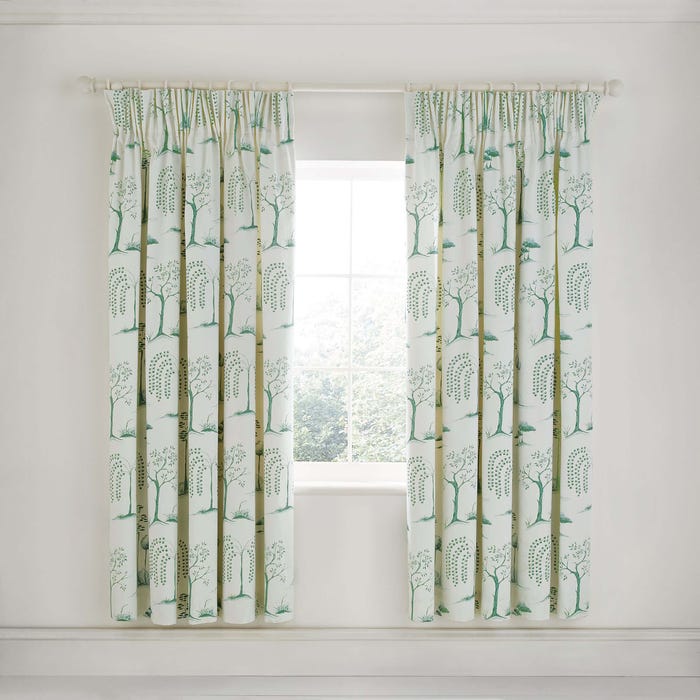 Willow Tree Aqua Curtains