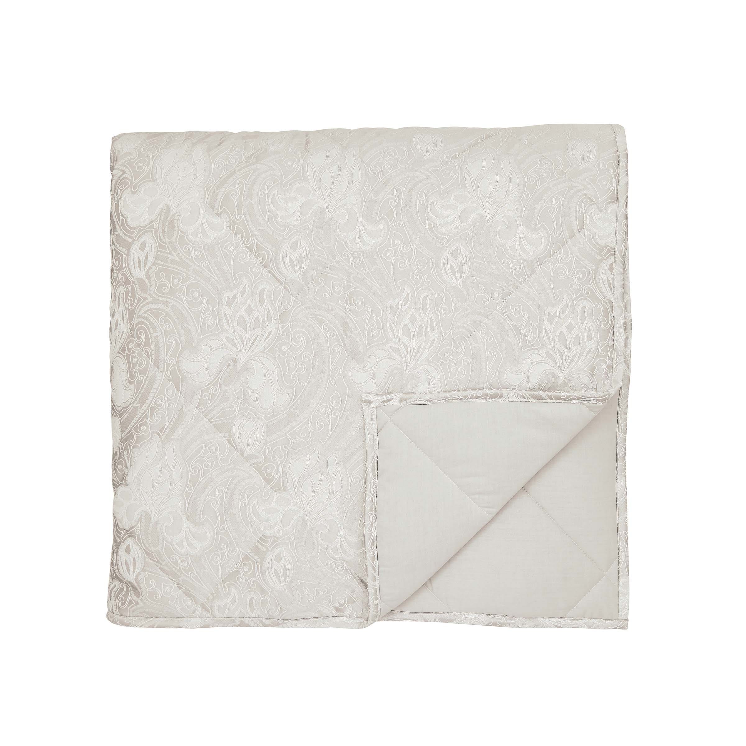 Product photograph of Sanderson Bedding Ashbee Quilted Throw Kingsize Cashmere from Bedeck Home