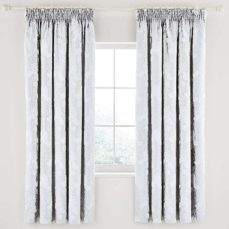 Ashbee Lined Curtains 66" x 72", White
