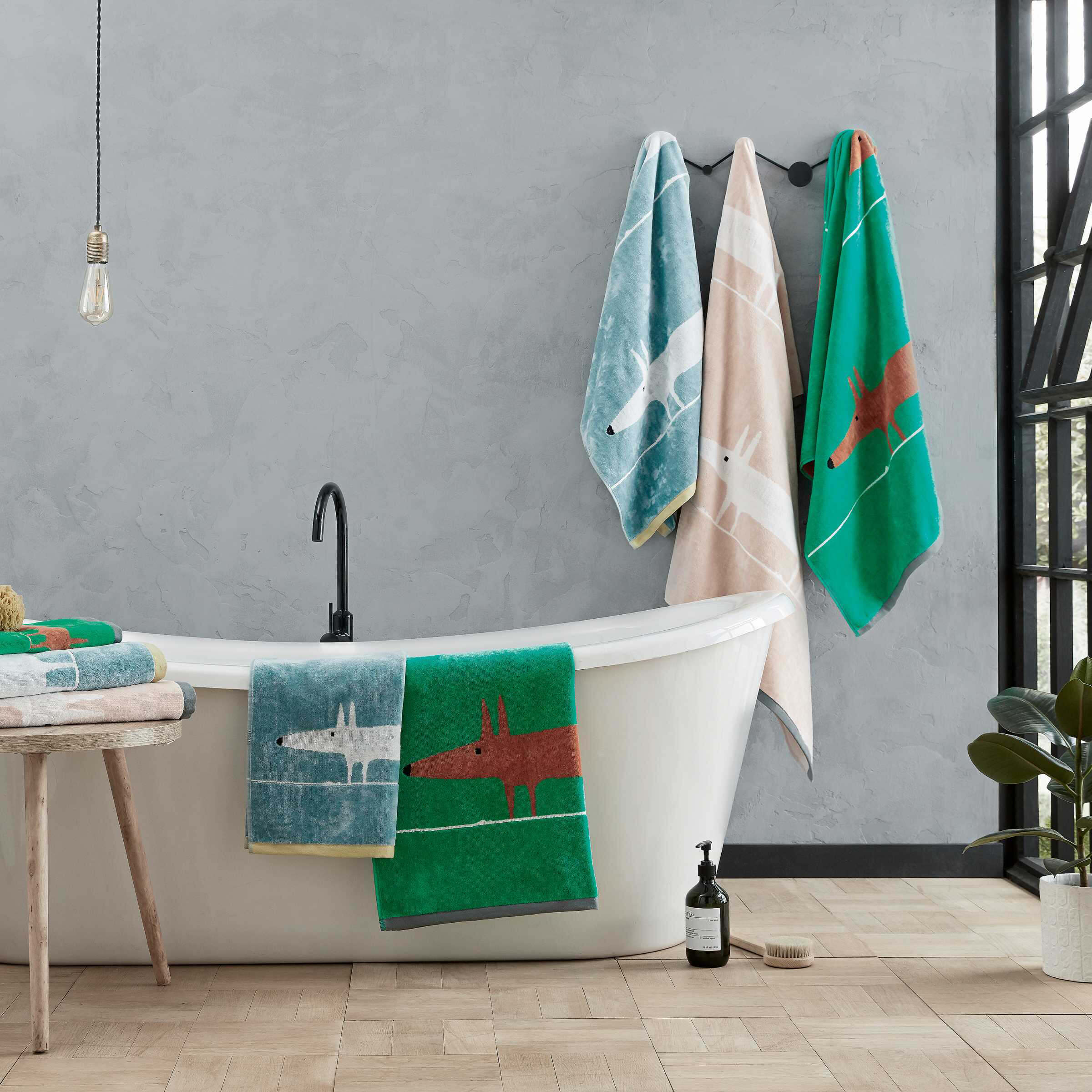 Scion Mr Fox Towels Blush Bedeck Home