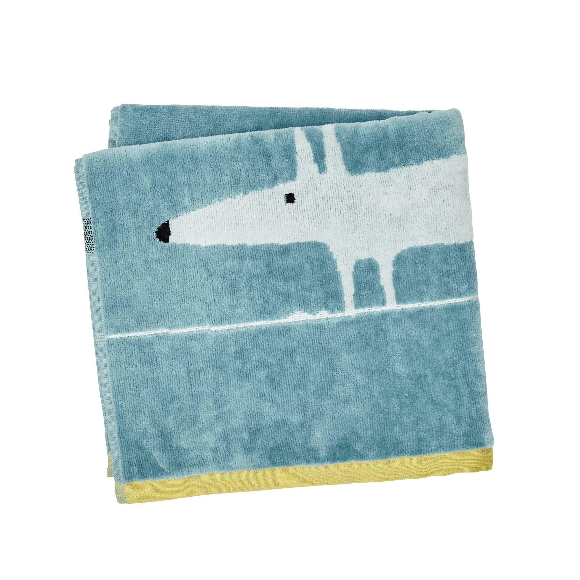 Product photograph of Scion Mr Fox Bath Towel Marine from Bedeck Home.