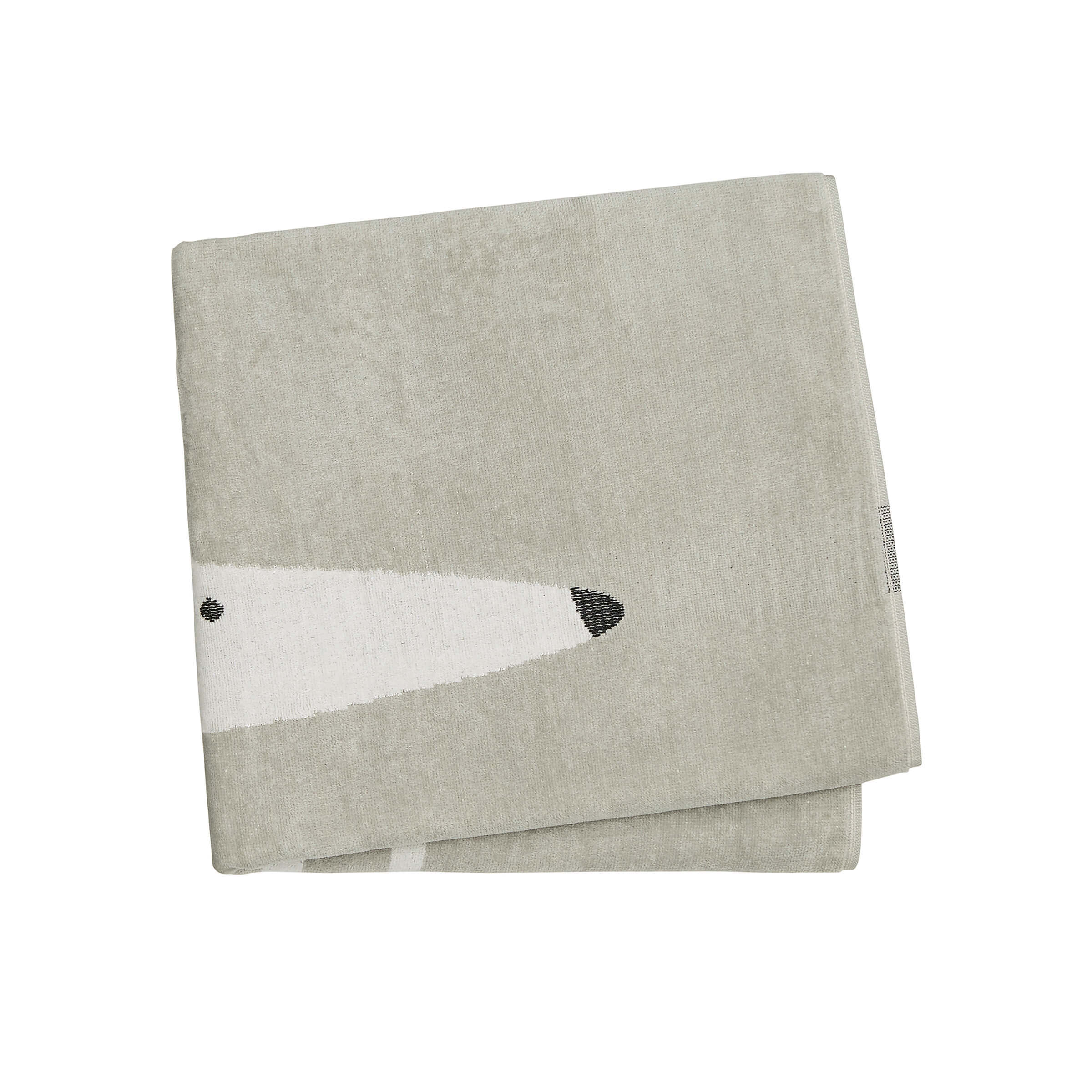 Product photograph of Scion Mr Fox Bath Sheet Pebble from Bedeck Home.