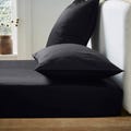 250 Thread Count Plain Dye Fitted Sheet Black