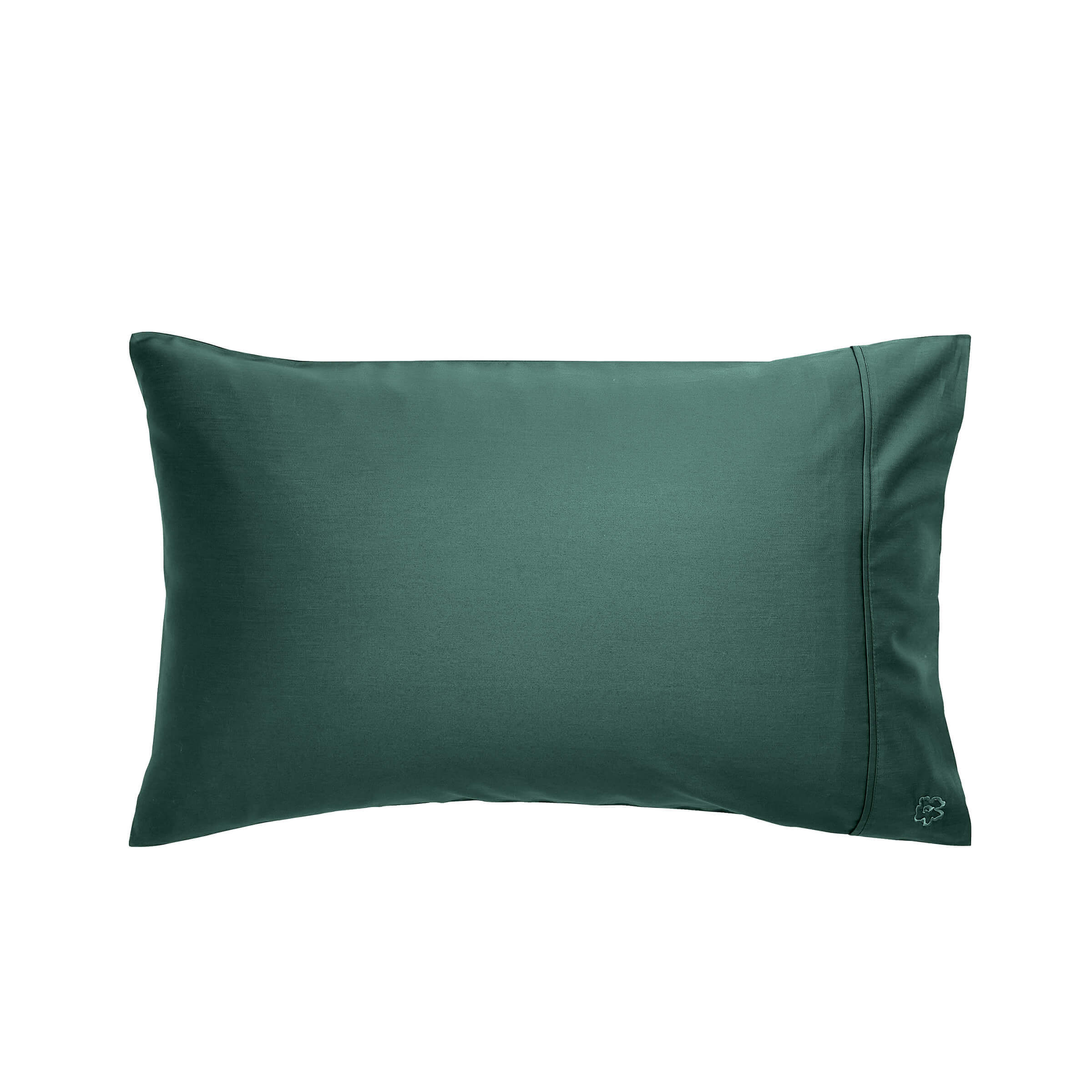 Product photograph of Ted Baker 250 Thread Count Plain Dye Standard Pillowcase Forest from Bedeck Home