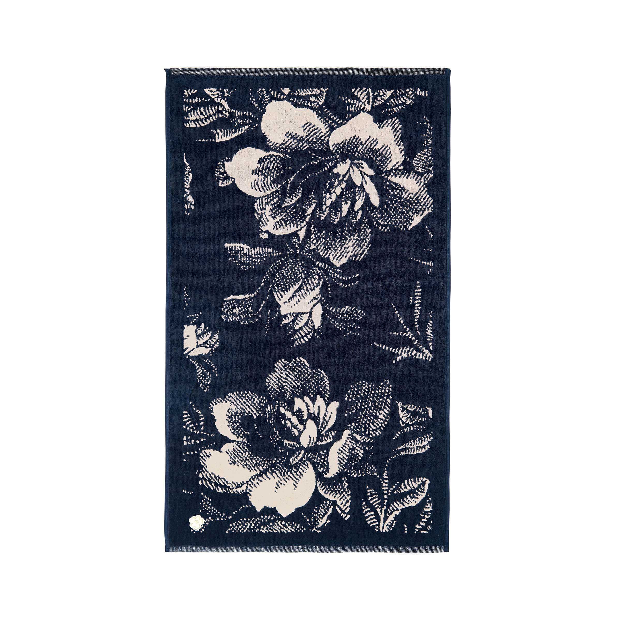 Product photograph of Ted Baker Glitch Floral Bath Mat Navy from Bedeck Home