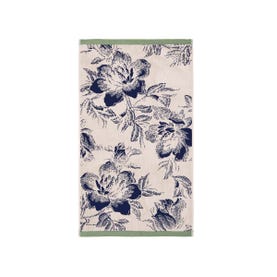 Glitch Floral Towels, Navy