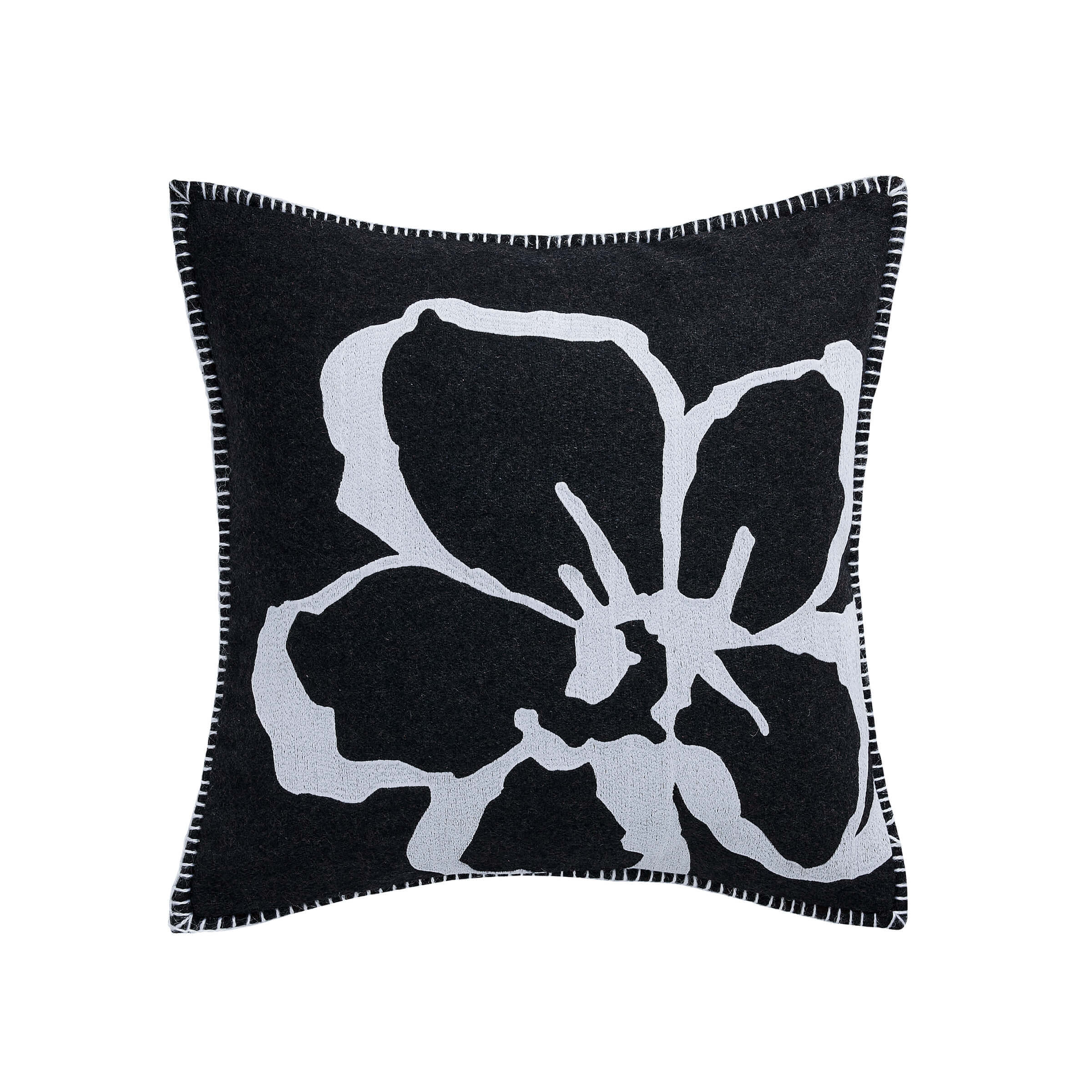 Product photograph of Ted Baker Magnolia Cushion 50cm X 50cm Black from Bedeck Home