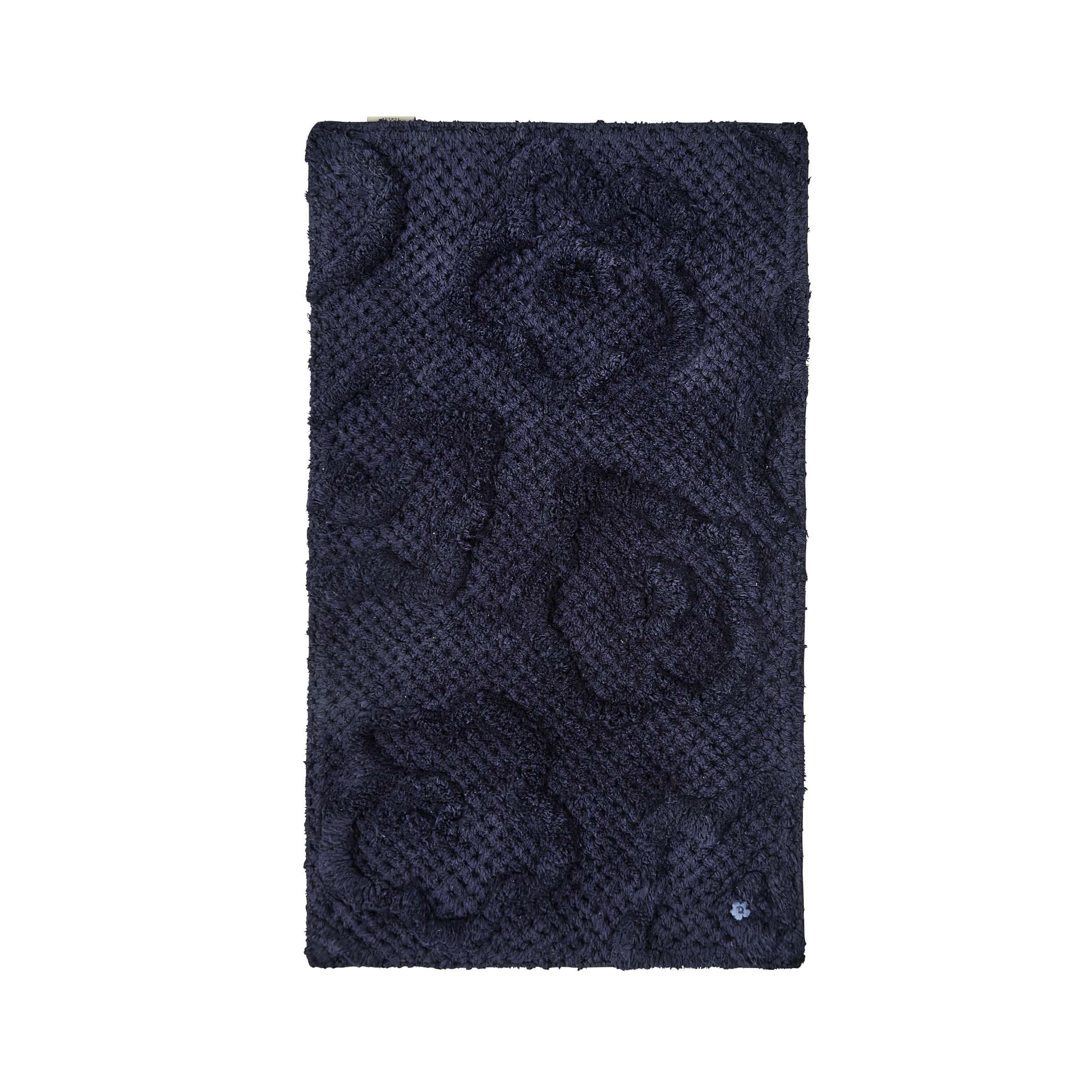 Product photograph of Ted Baker Magnolia Bath Mat Navy from Bedeck Home