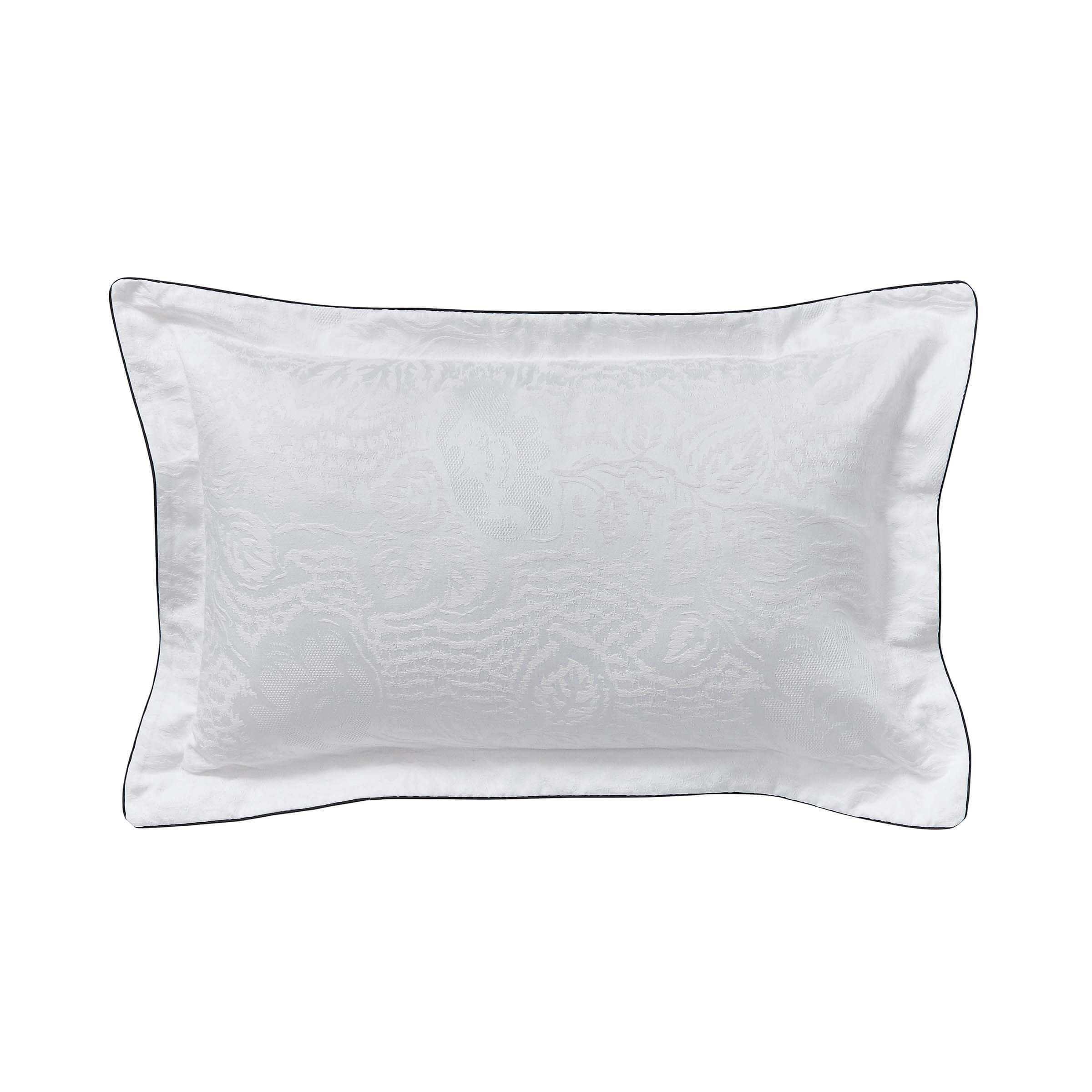 Product photograph of Ted Baker Modern Floral Oxford Pillowcase White from Bedeck Home