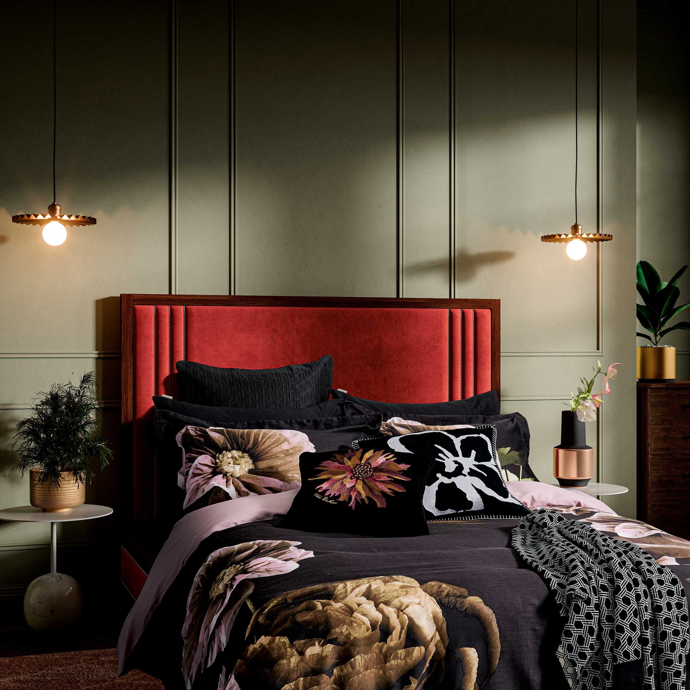 Ted Baker Paper Floral Duvet Cover Set Black Bedeck Home