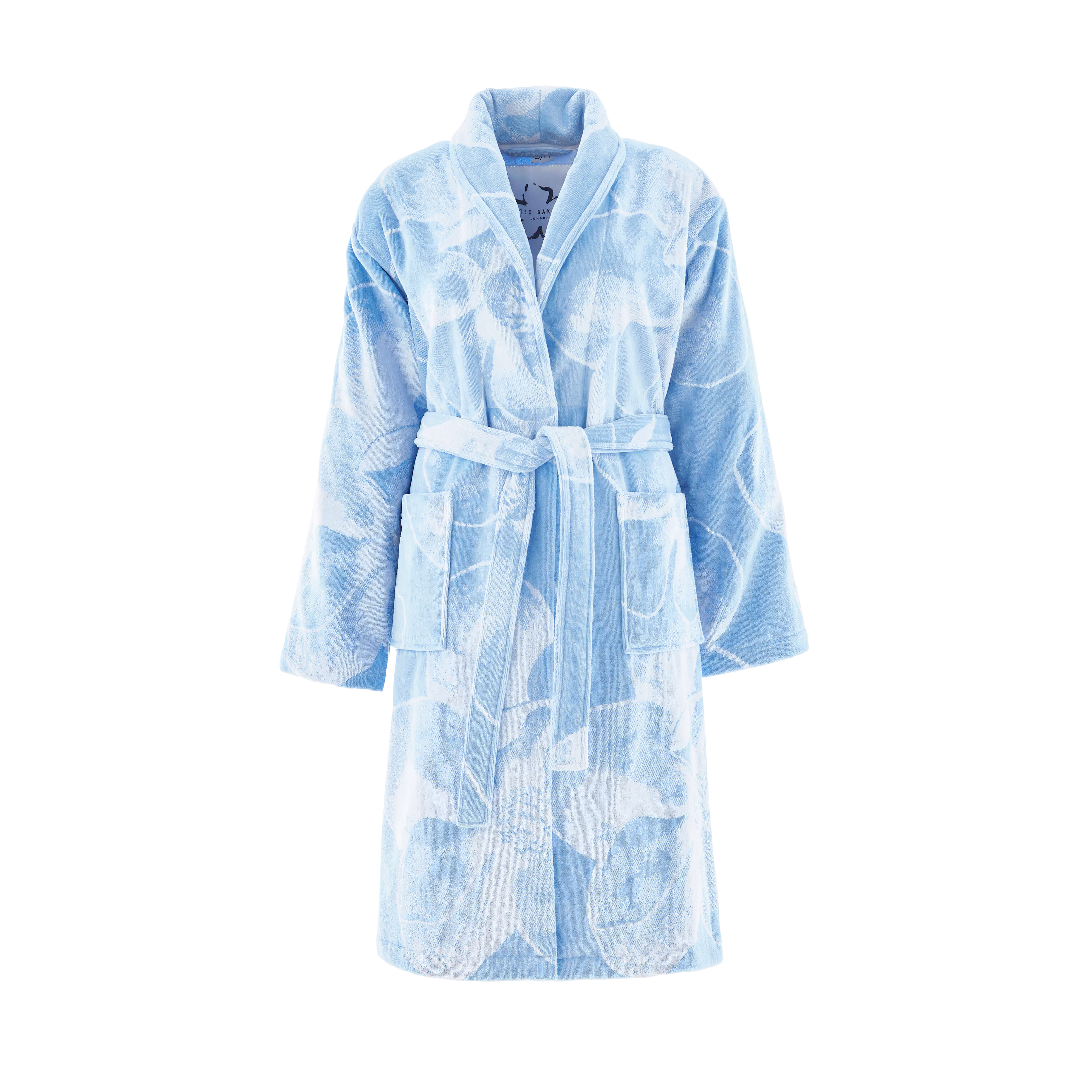 BNWT B by Ted Baker Pale Blue Embossed Bow Short Dressing Gown 8-10 NEW |  eBay