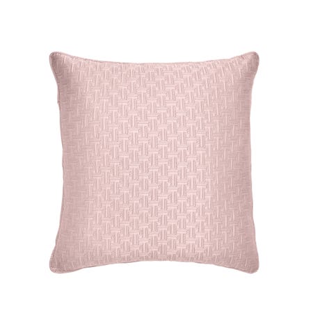 T Quilted Sham Pillowcase, Soft Pink
