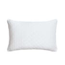 T Quilted Cushion 60cm x 40cm, White