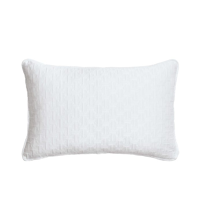 T Quilted Cushion White