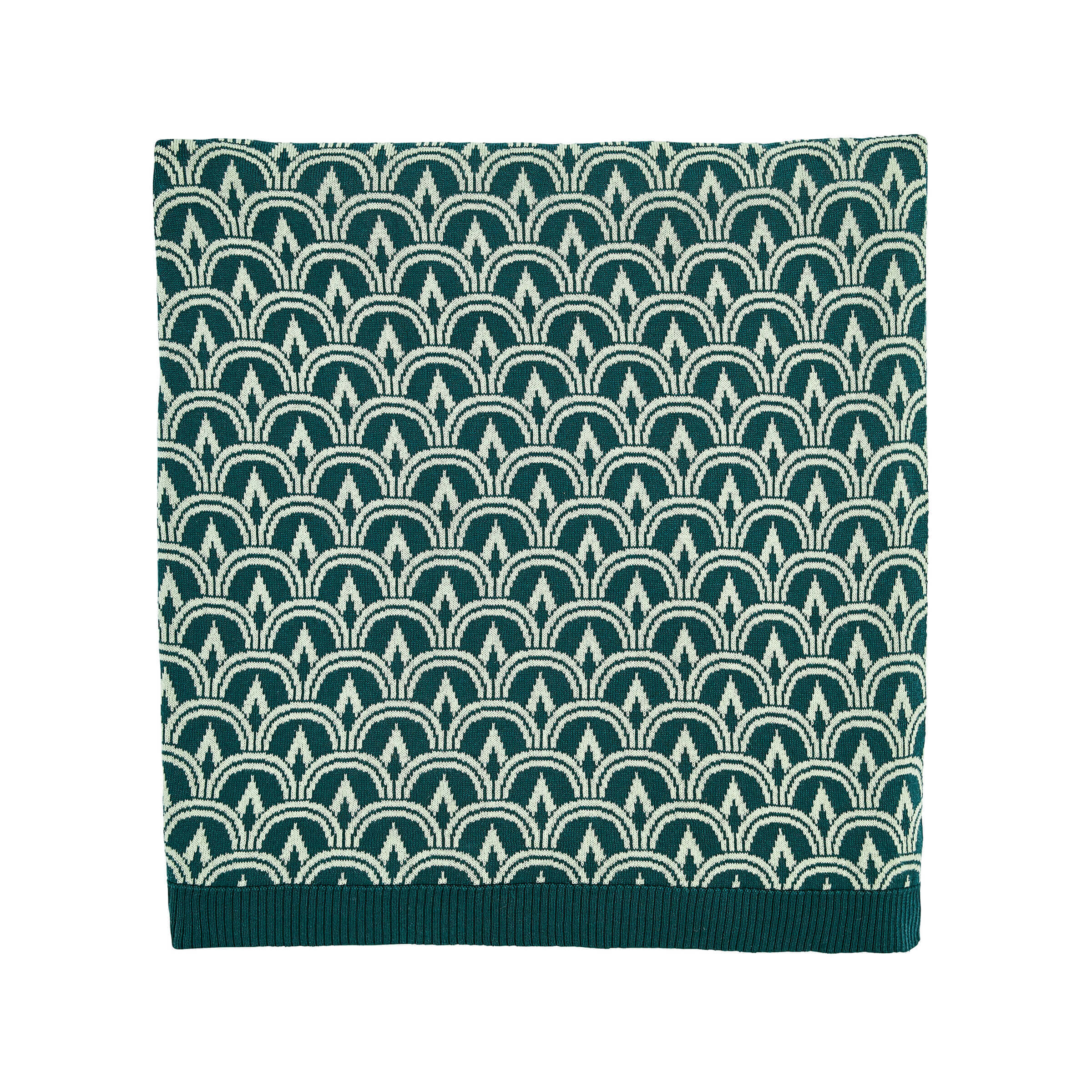 Product photograph of Ted Baker Wave Geo Throw Sage Basil from Bedeck Home