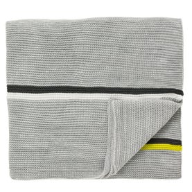 Yellow & Grey Knit Throw
