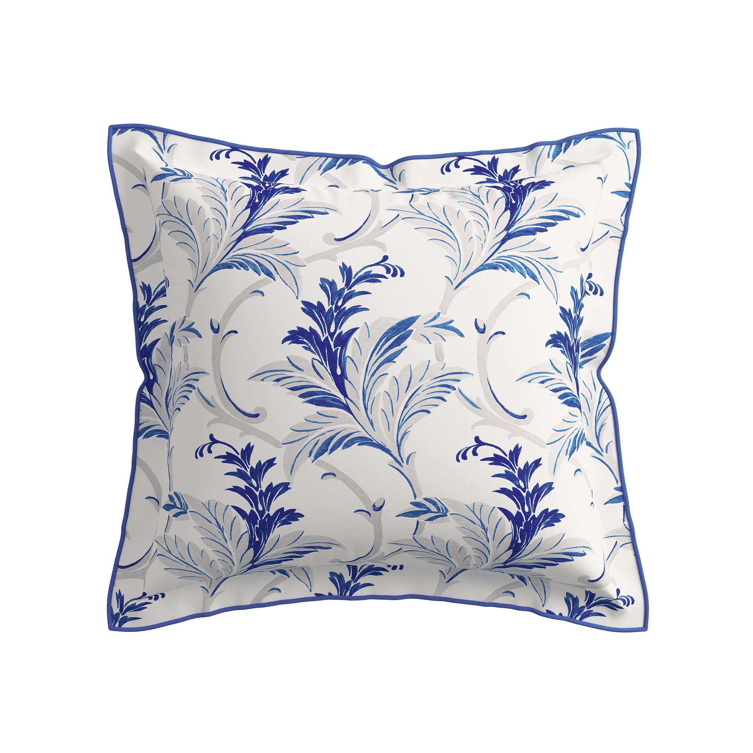 Product photograph of V A Baroque Square Pillowcase Indigo from Bedeck Home